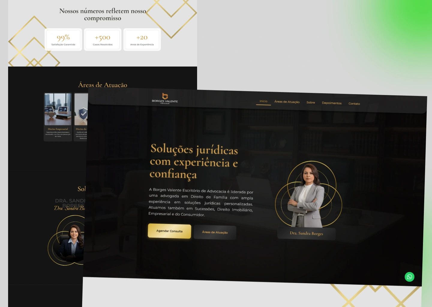 site da bv assessoria da advogada sandra borges